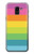 S2363 Rainbow Pattern Hülle Schutzhülle Taschen für Samsung Galaxy J6 (2018)