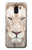 S2399 White Lion Face Hülle Schutzhülle Taschen für Samsung Galaxy J6 (2018)