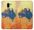 S2494 Australia Flag Map Rock Texture Hülle Schutzhülle Taschen für Samsung Galaxy J6 (2018)