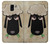 S2826 Cute Cartoon Unsleep Black Sheep Hülle Schutzhülle Taschen für Samsung Galaxy J6 (2018)