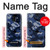 S2959 Navy Blue Camo Camouflage Hülle Schutzhülle Taschen für Samsung Galaxy J6 (2018)