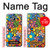 S3281 Colorful Hippie Flowers Pattern Hülle Schutzhülle Taschen für Samsung Galaxy J3 (2016)