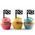 TA0693 Racing Checkered Flag Kuchenaufsätze Hochzeit Geburtsta Acryl Cupcake Kuchen Topper für Kuchen Party Dekor 10 Stück