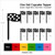 TA0693 Racing Checkered Flag Kuchenaufsätze Hochzeit Geburtsta Acryl Cupcake Kuchen Topper für Kuchen Party Dekor 10 Stück