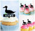 TA0718 Black Duck Kuchenaufsätze Hochzeit Geburtsta Acryl Cupcake Kuchen Topper für Kuchen Party Dekor 10 Stück