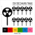 TA0735 Radioactive Contamination Nuclear Symbol Kuchenaufsätze Hochzeit Geburtsta Acryl Cupcake Kuchen Topper für Kuchen Party Dekor 10 Stück