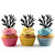 TA0786 Coral Kuchenaufsätze Hochzeit Geburtsta Acryl Cupcake Kuchen Topper für Kuchen Party Dekor 10 Stück