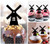 TA0827 Windmill Holland Dutch Kuchenaufsätze Hochzeit Geburtsta Acryl Cupcake Kuchen Topper für Kuchen Party Dekor 10 Stück
