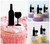 TA0879 Wine Bottle Glass Kuchenaufsätze Hochzeit Geburtsta Acryl Cupcake Kuchen Topper für Kuchen Party Dekor 10 Stück