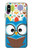 S2521 Cute Nerd Owl Cartoon Hülle Schutzhülle Taschen für iPhone X, iPhone XS