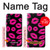 S2933 Pink Lips Kisses on Black Hülle Schutzhülle Taschen für iPhone X, iPhone XS