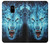 S0752 Blue Fire Grim Wolf Hülle Schutzhülle Taschen für Samsung Galaxy A8 (2018)
