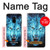 S0752 Blue Fire Grim Wolf Hülle Schutzhülle Taschen für Samsung Galaxy A8 (2018)