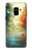 S0913 Road Through The Woods Hülle Schutzhülle Taschen für Samsung Galaxy A8 (2018)