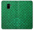 S2704 Green Fish Scale Pattern Graphic Hülle Schutzhülle Taschen für Samsung Galaxy A8 (2018)