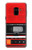 S3204 Red Cassette Recorder Graphic Hülle Schutzhülle Taschen für Samsung Galaxy A8 (2018)