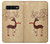 S3081 Wooden Raindeer Graphic Printed Hülle Schutzhülle Taschen für Samsung Galaxy S10