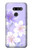 S2361 Purple White Flowers Hülle Schutzhülle Taschen für LG G8 ThinQ