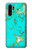 S2377 Turquoise Gemstone Texture Graphic Printed Hülle Schutzhülle Taschen für Huawei P30 Pro