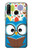 S2521 Cute Nerd Owl Cartoon Hülle Schutzhülle Taschen für Huawei P30 lite