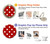 S2951 Red Polka Dots Hülle Schutzhülle Taschen für Huawei P30 lite