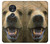 S0840 Grizzly Bear Face Hülle Schutzhülle Taschen für Motorola Moto G7 Play
