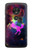 S2486 Rainbow Unicorn Nebula Space Hülle Schutzhülle Taschen für Motorola Moto G7 Play