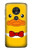 S2760 Yellow Duck Tuxedo Cartoon Hülle Schutzhülle Taschen für Motorola Moto G7 Play