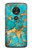 S2906 Aqua Turquoise Stone Hülle Schutzhülle Taschen für Motorola Moto G7 Play