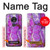 S2907 Purple Turquoise Stone Hülle Schutzhülle Taschen für Motorola Moto G7 Play