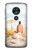 S1425 Seashells on The Beach Hülle Schutzhülle Taschen für Motorola Moto G7 Power