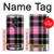 S3091 Pink Plaid Pattern Hülle Schutzhülle Taschen für Motorola Moto G7 Power