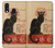 S2739 Chat Noir Black Cat Vintage Hülle Schutzhülle Taschen für Samsung Galaxy A40