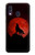 S2955 Wolf Howling Red Moon Hülle Schutzhülle Taschen für Samsung Galaxy A40