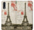 S2108 Eiffel Tower Paris Postcard Hülle Schutzhülle Taschen für Samsung Galaxy A50