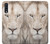 S2399 White Lion Face Hülle Schutzhülle Taschen für Samsung Galaxy A50