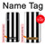 S2297 Black and White Vertical Stripes Hülle Schutzhülle Taschen für Samsung Galaxy A70