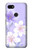S2361 Purple White Flowers Hülle Schutzhülle Taschen für Google Pixel 3a XL