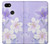 S2361 Purple White Flowers Hülle Schutzhülle Taschen für Google Pixel 3a XL