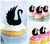 TA0888 Swan Raised Wings Kuchenaufsätze Hochzeit Geburtsta Acryl Cupcake Kuchen Topper für Kuchen Party Dekor 10 Stück