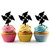 TA0943 Paper Windmill Kuchenaufsätze Hochzeit Geburtsta Acryl Cupcake Kuchen Topper für Kuchen Party Dekor 10 Stück