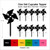 TA0943 Paper Windmill Kuchenaufsätze Hochzeit Geburtsta Acryl Cupcake Kuchen Topper für Kuchen Party Dekor 10 Stück