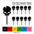 TA0964 Broken Skull Kuchenaufsätze Hochzeit Geburtsta Acryl Cupcake Kuchen Topper für Kuchen Party Dekor 10 Stück