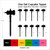 TA1051 Hammer Weapon Kuchenaufsätze Hochzeit Geburtsta Acryl Cupcake Kuchen Topper für Kuchen Party Dekor 10 Stück