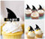TA1196 Shark Fin Kuchenaufsätze Hochzeit Geburtsta Acryl Cupcake Kuchen Topper für Kuchen Party Dekor 10 Stück
