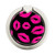 S2933 Pink Lips Kisses on Black Grafik Ringhalter und PopSockets