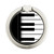 S3078 Black and White Piano Keyboard Grafik Ringhalter und PopSockets