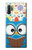 S2521 Cute Nerd Owl Cartoon Hülle Schutzhülle Taschen für Samsung Galaxy Note 10 Plus