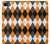 S3421 Black Orange White Argyle Plaid Hülle Schutzhülle Taschen für iPhone 7, iPhone 8
