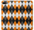 S3421 Black Orange White Argyle Plaid Hülle Schutzhülle Taschen für iPhone 7 Plus, iPhone 8 Plus